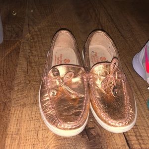 Marc Jacob golden/bronze very shiny soft light weight good shape size 4